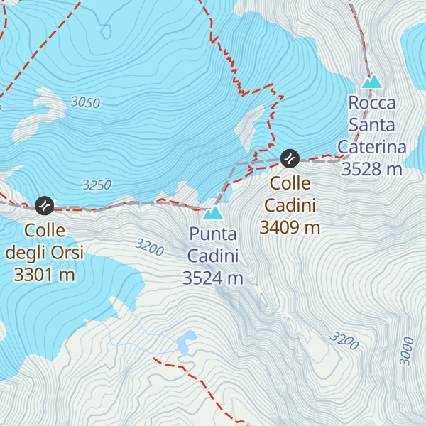 Map of Punta Cadini