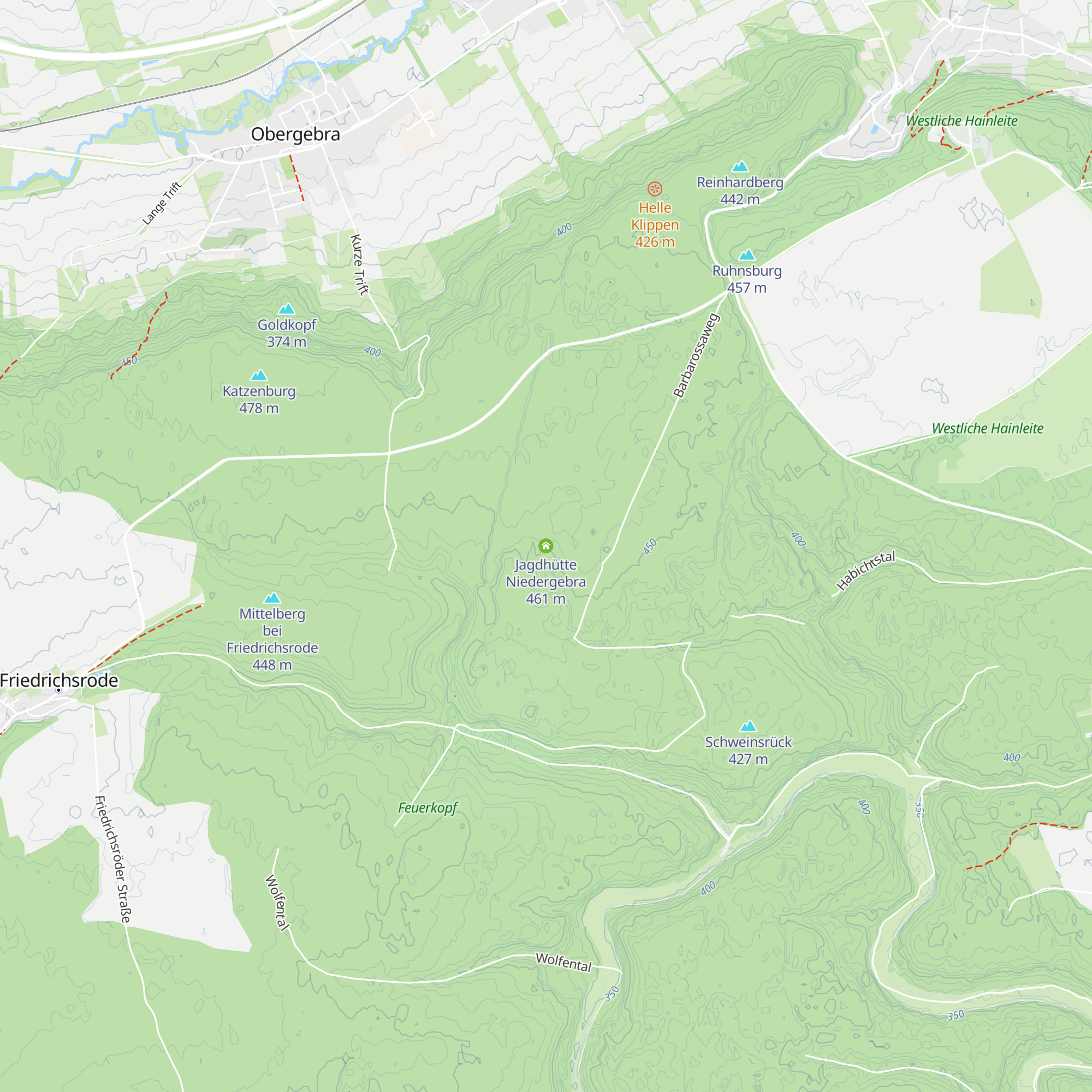 Jagdhütte Niedergebra map