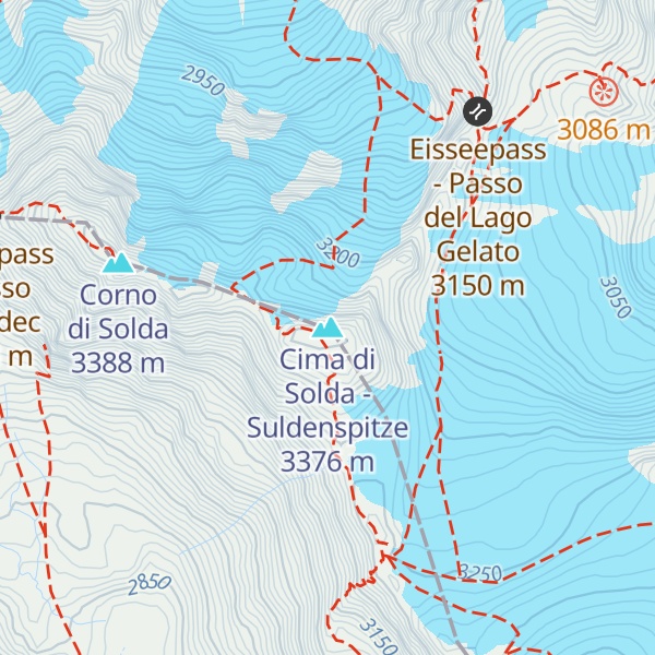 Map of Cima di Solda - Suldenspitze