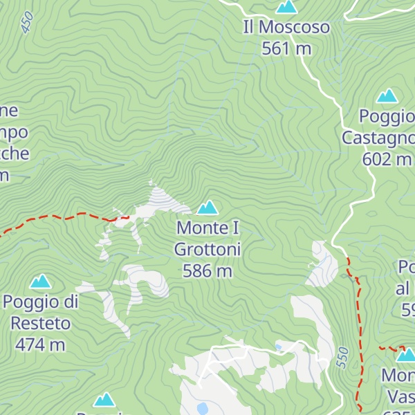Map of Monte I Grottoni