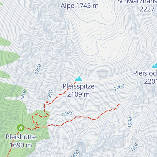 Map of Pleisspitze