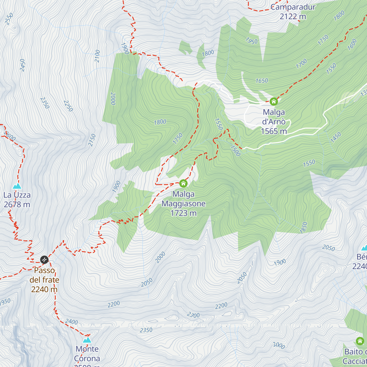 Malga Maggiasone map