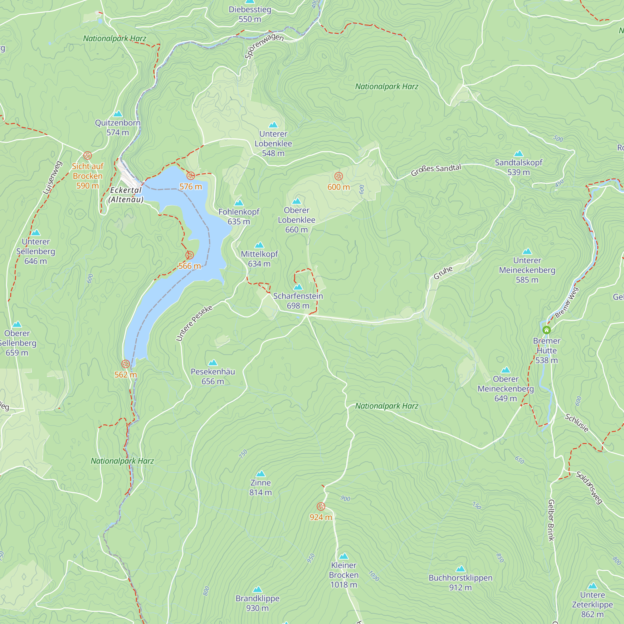 Rasthütte Am Scharfenstein map