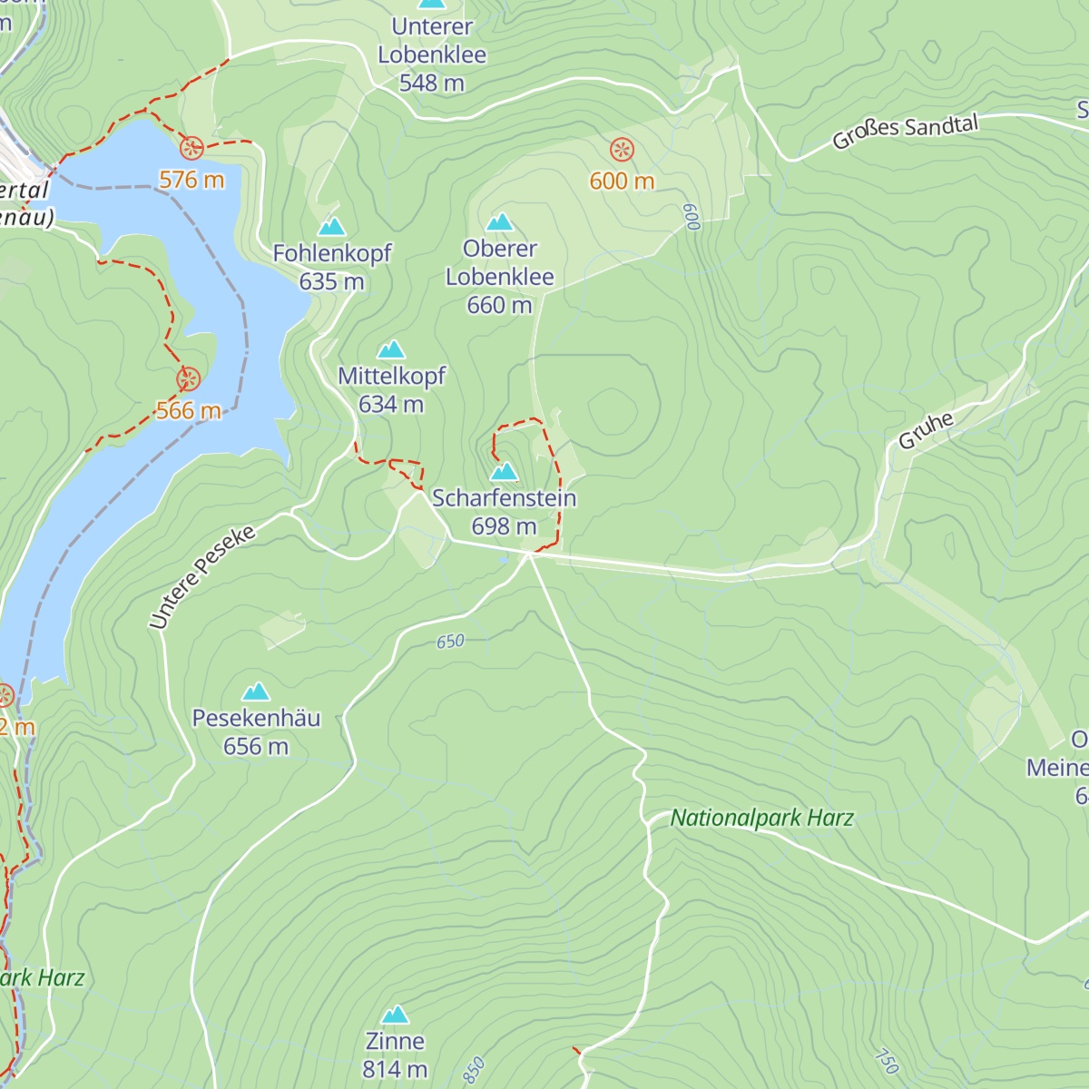Rasthütte Am Scharfenstein map