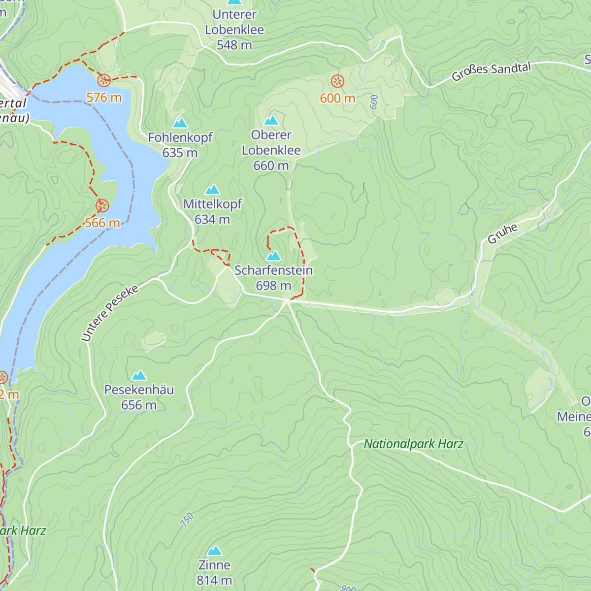 Rasthütte Am Scharfenstein map