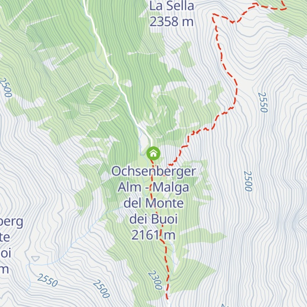 Map of Ochsenberger Alm - Malga del Monte dei Buoi