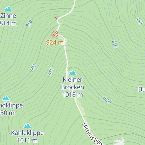 Map of Kleiner Brocken