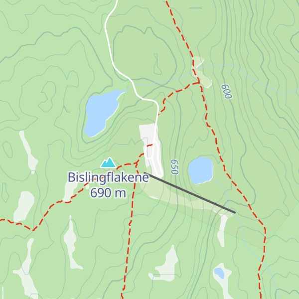 Map of Bislingen Fjellstue