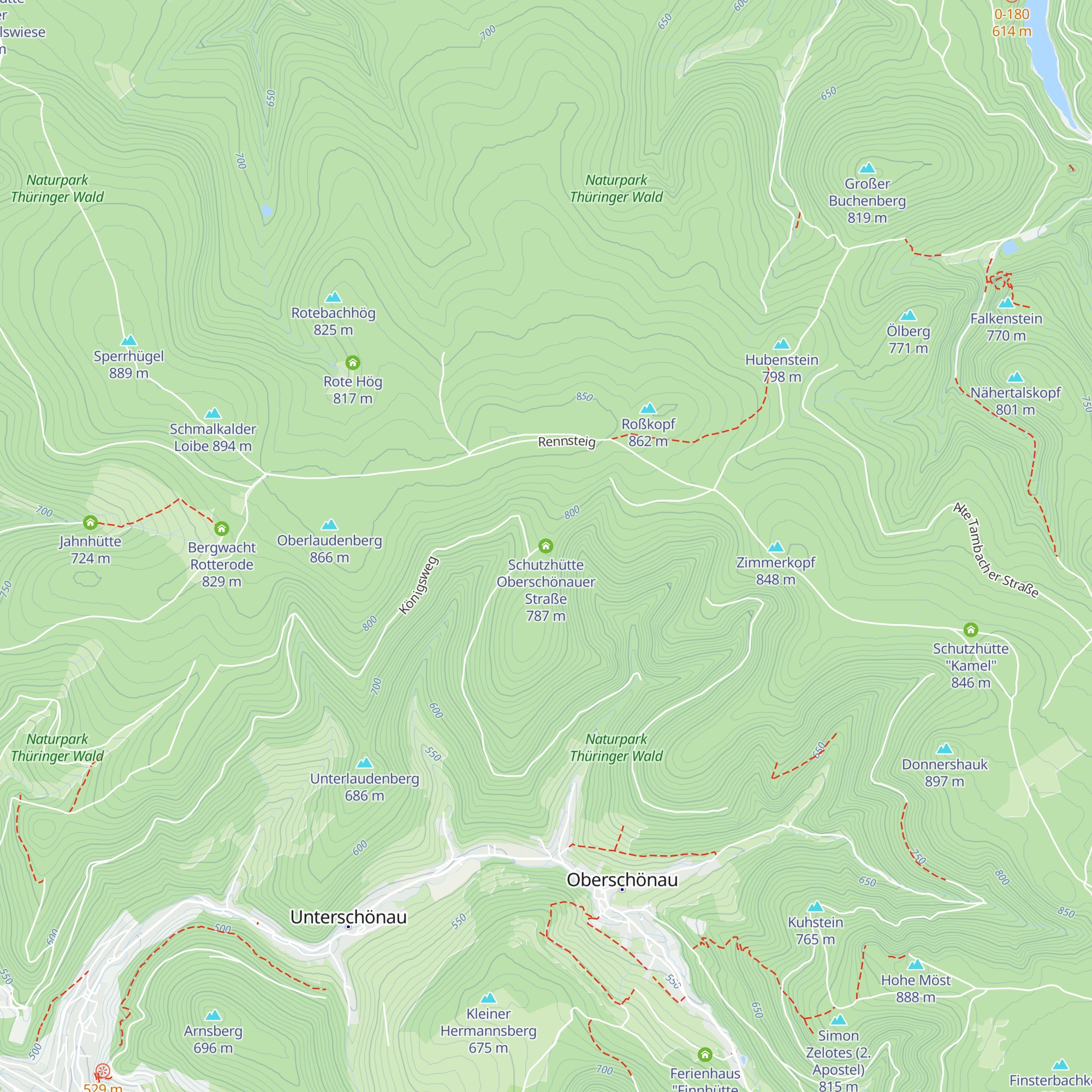 Schutzhütte Oberschönauer Straße map