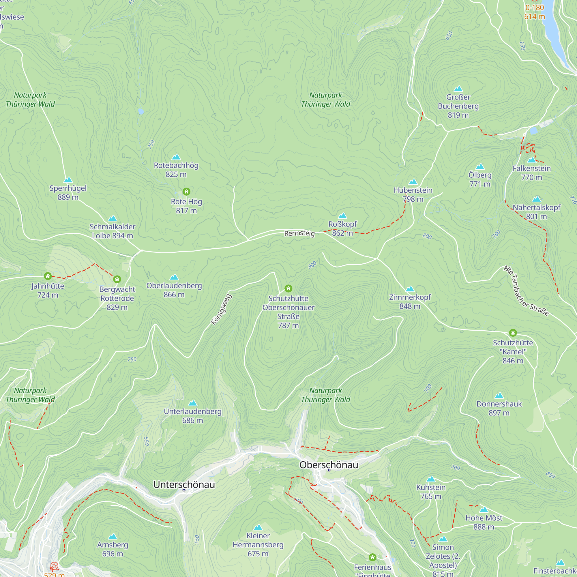 Schutzhütte Oberschönauer Straße map