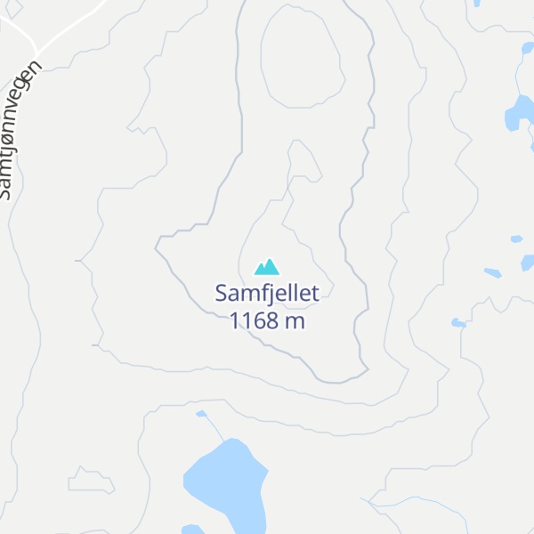 Map of Samfjellet