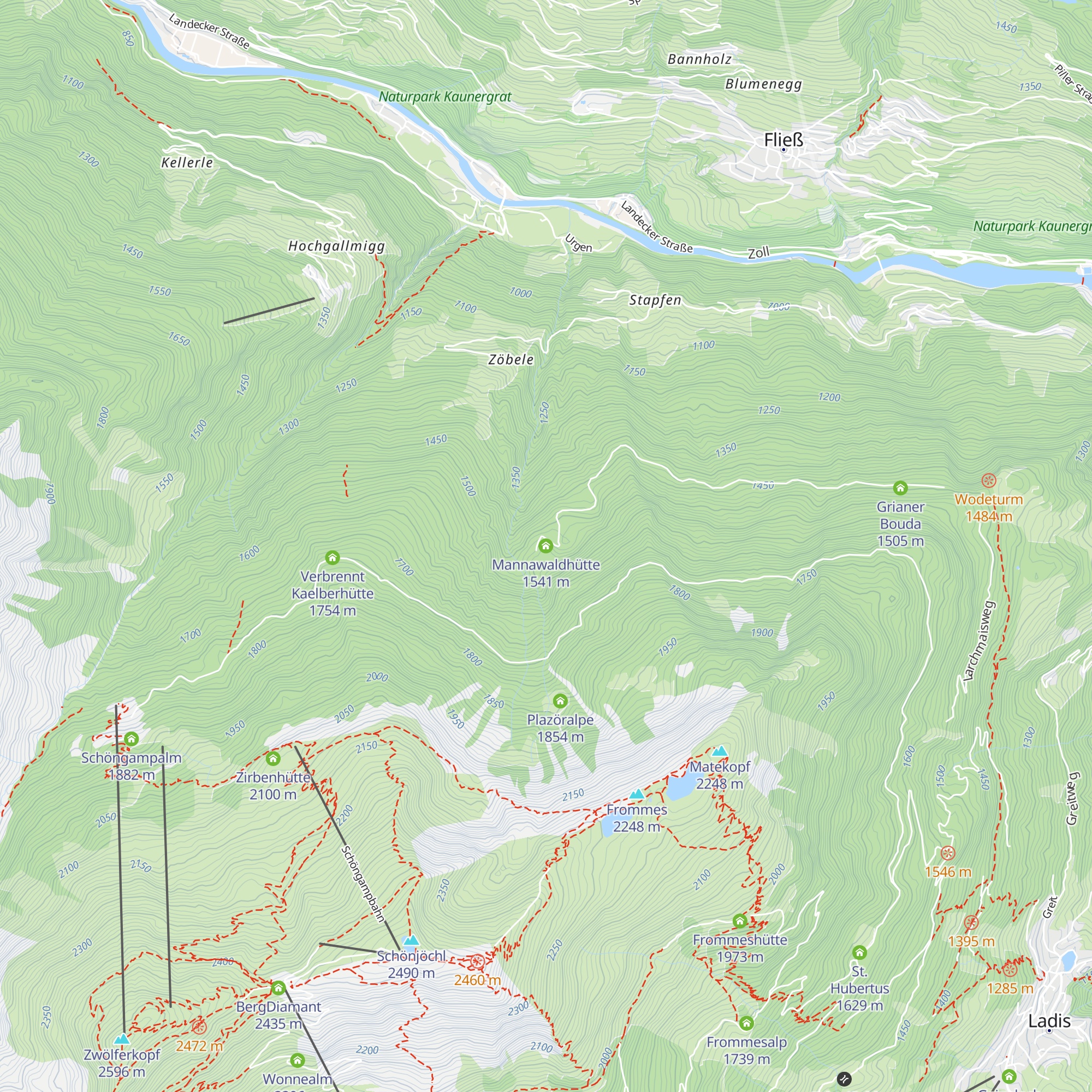 Mannawaldhütte map