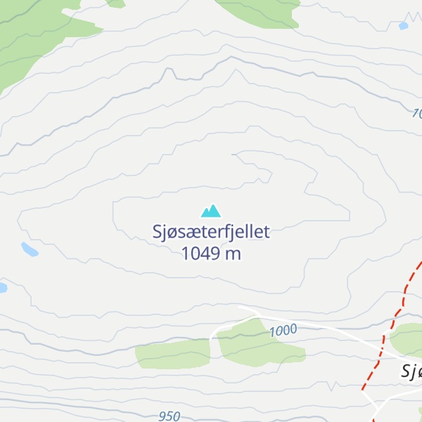 Map of Sjøsæterfjellet