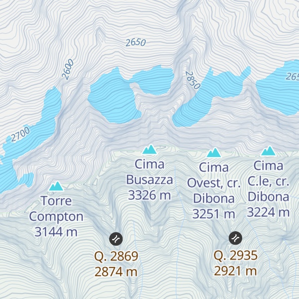 Map of Cima Busazza