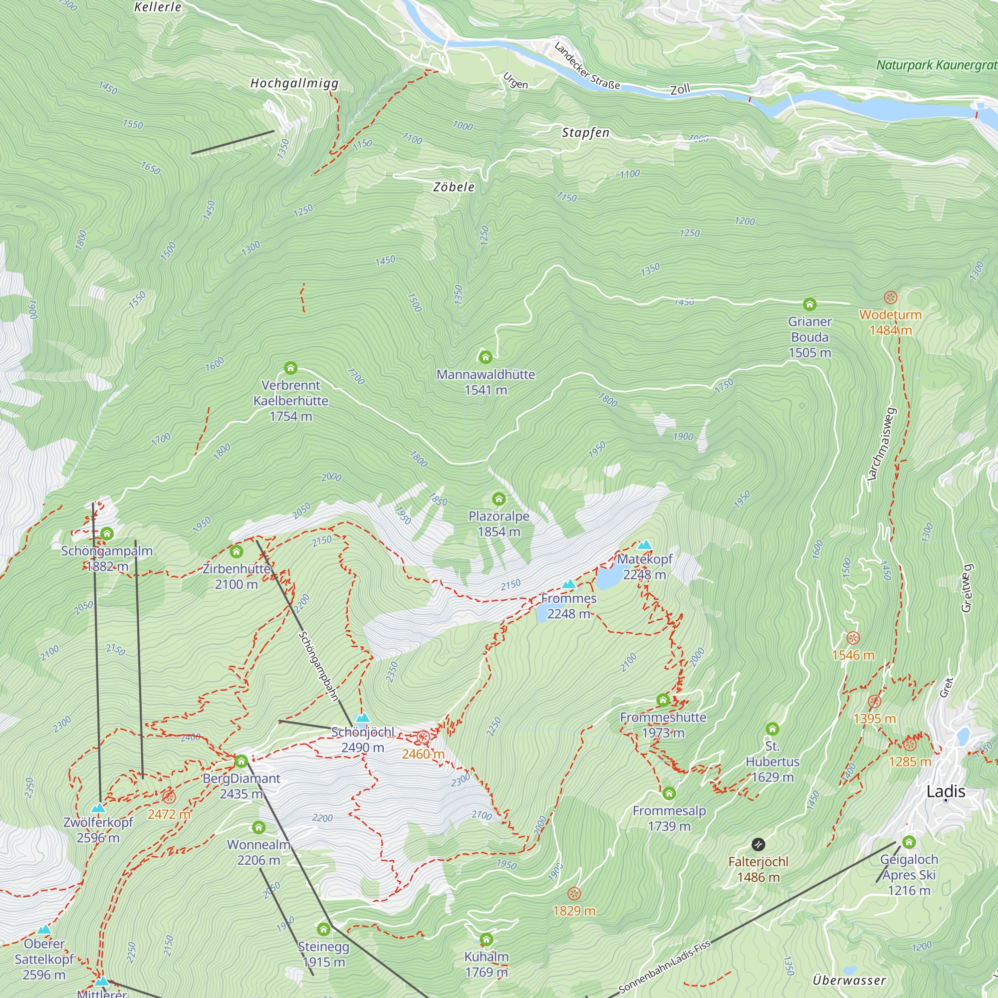 Plazöralpe map