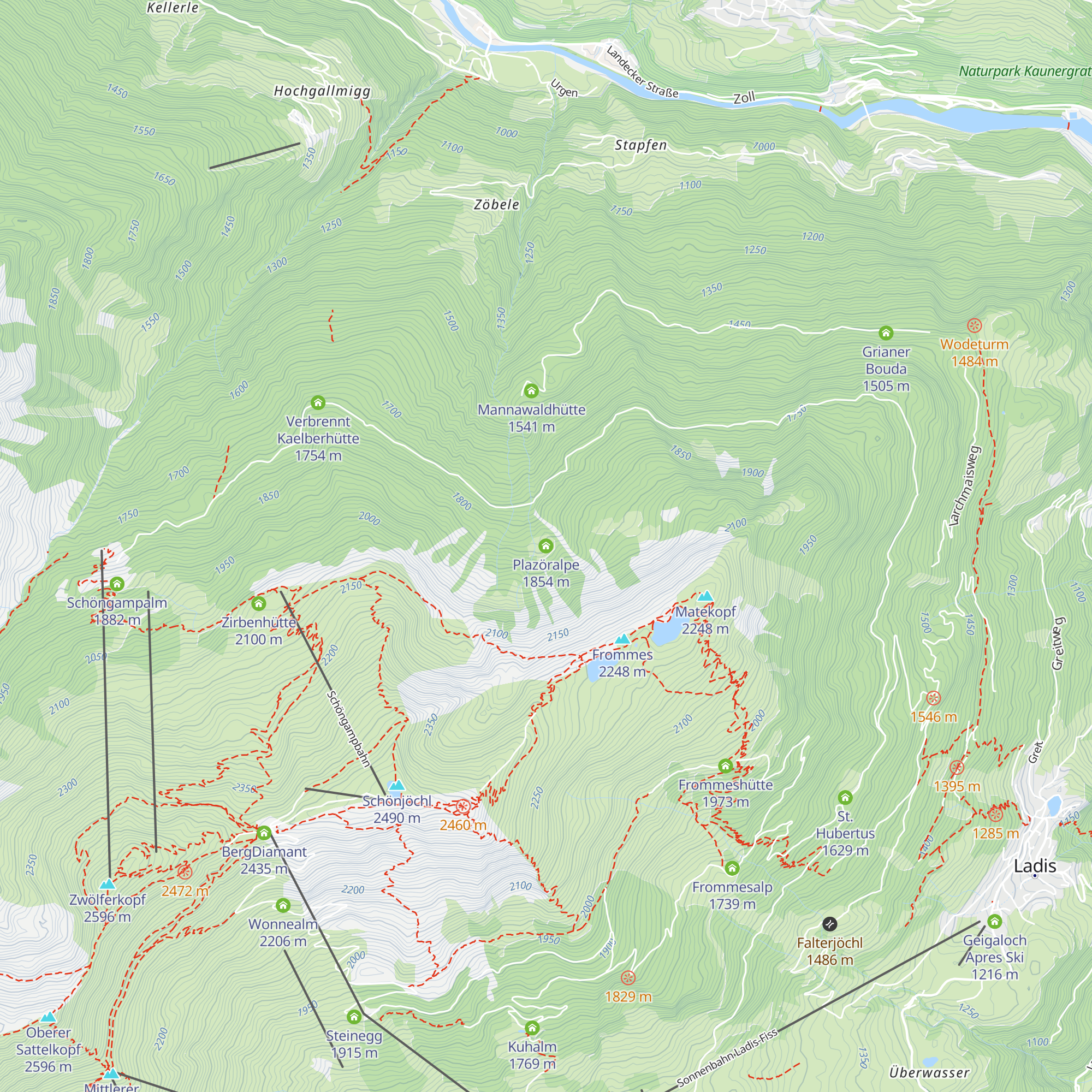 Plazöralpe map