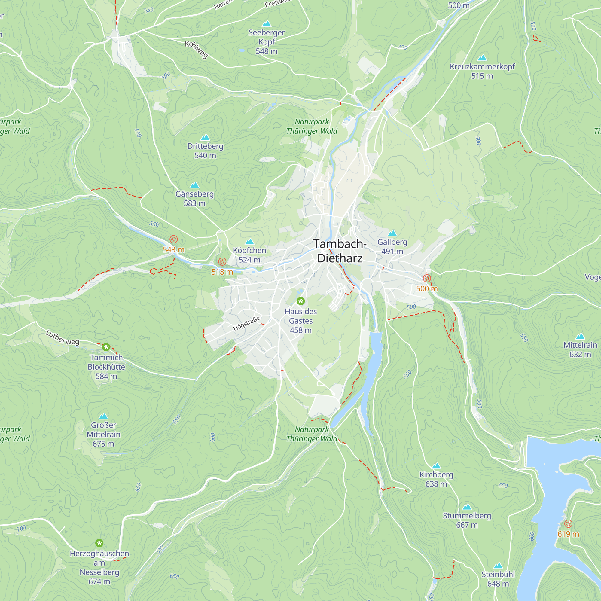 Tourist-Information Tambach-Dietharz map