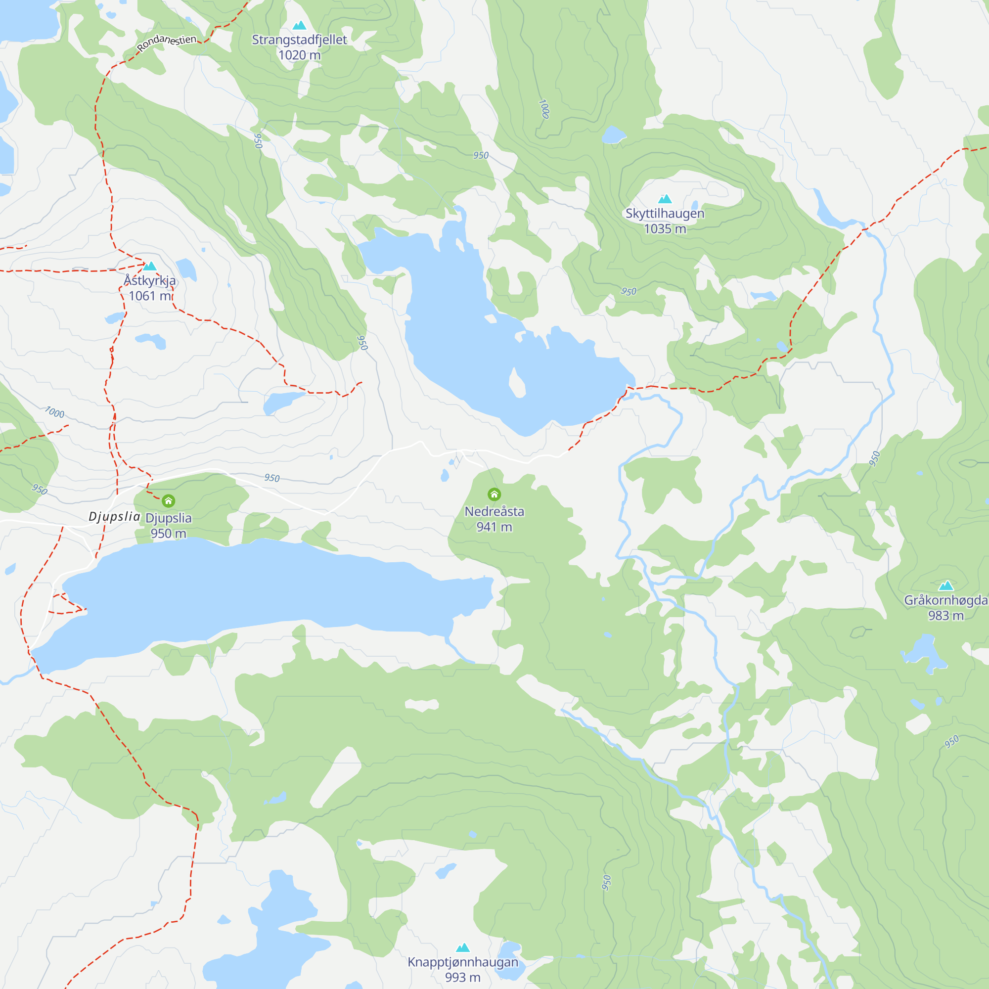 Nedreåsta map