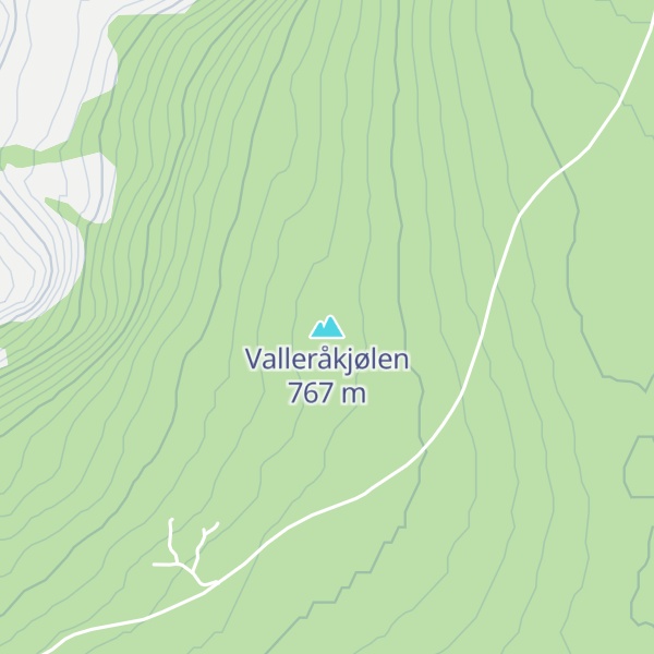 Map of Valleråkjølen