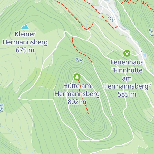 Map of Hütte am Hermannsberg