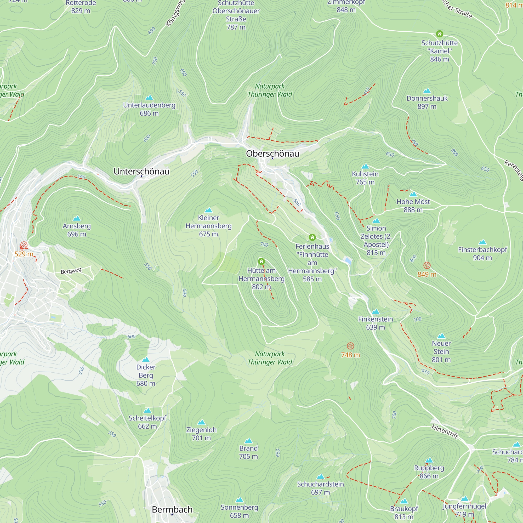 Hütte am Hermannsberg map