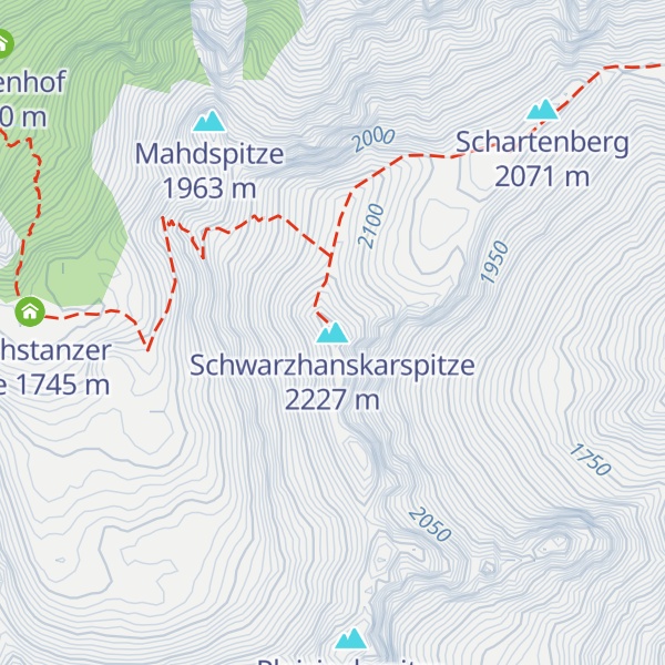 Map of Schwarzhanskarspitze