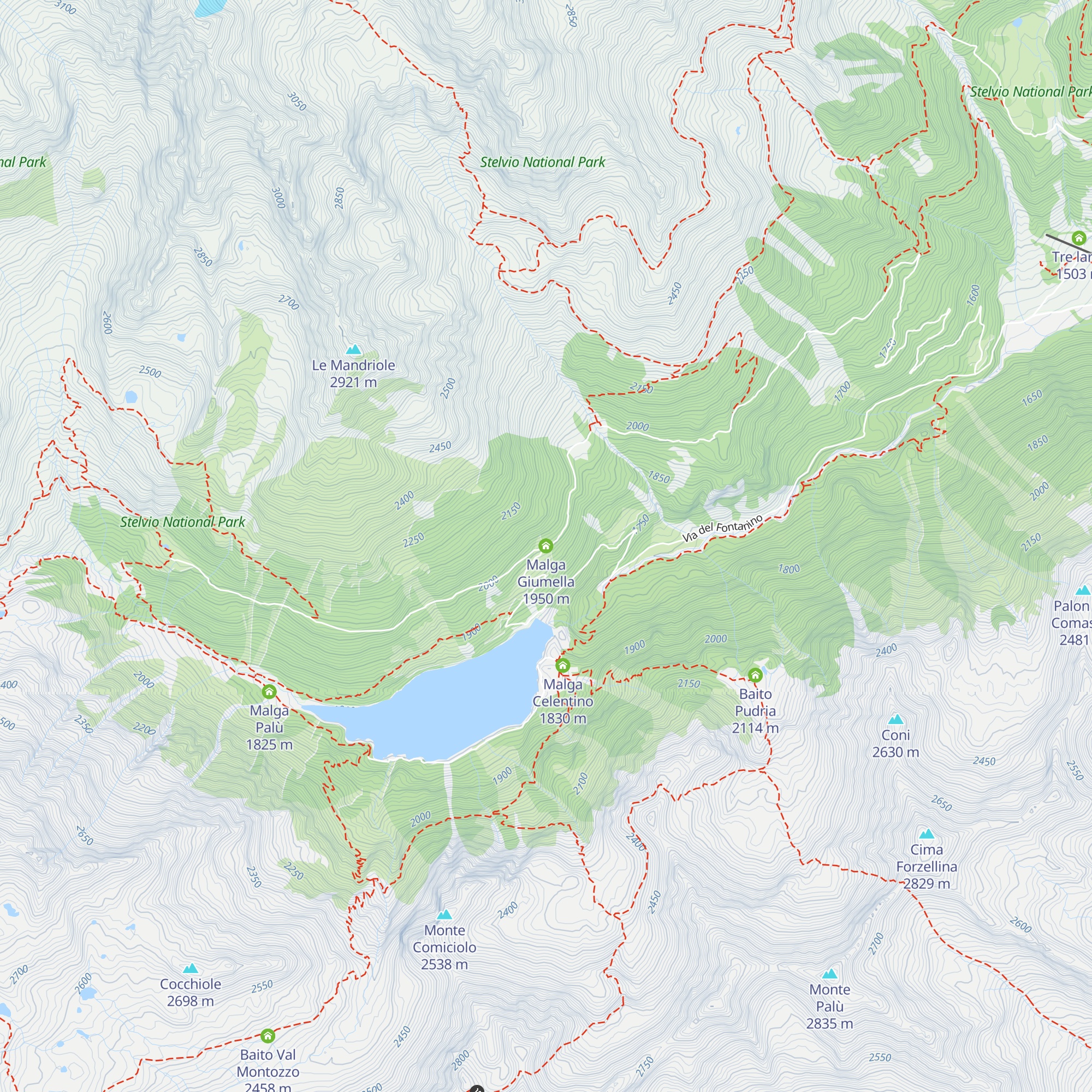 Malga Giumella map