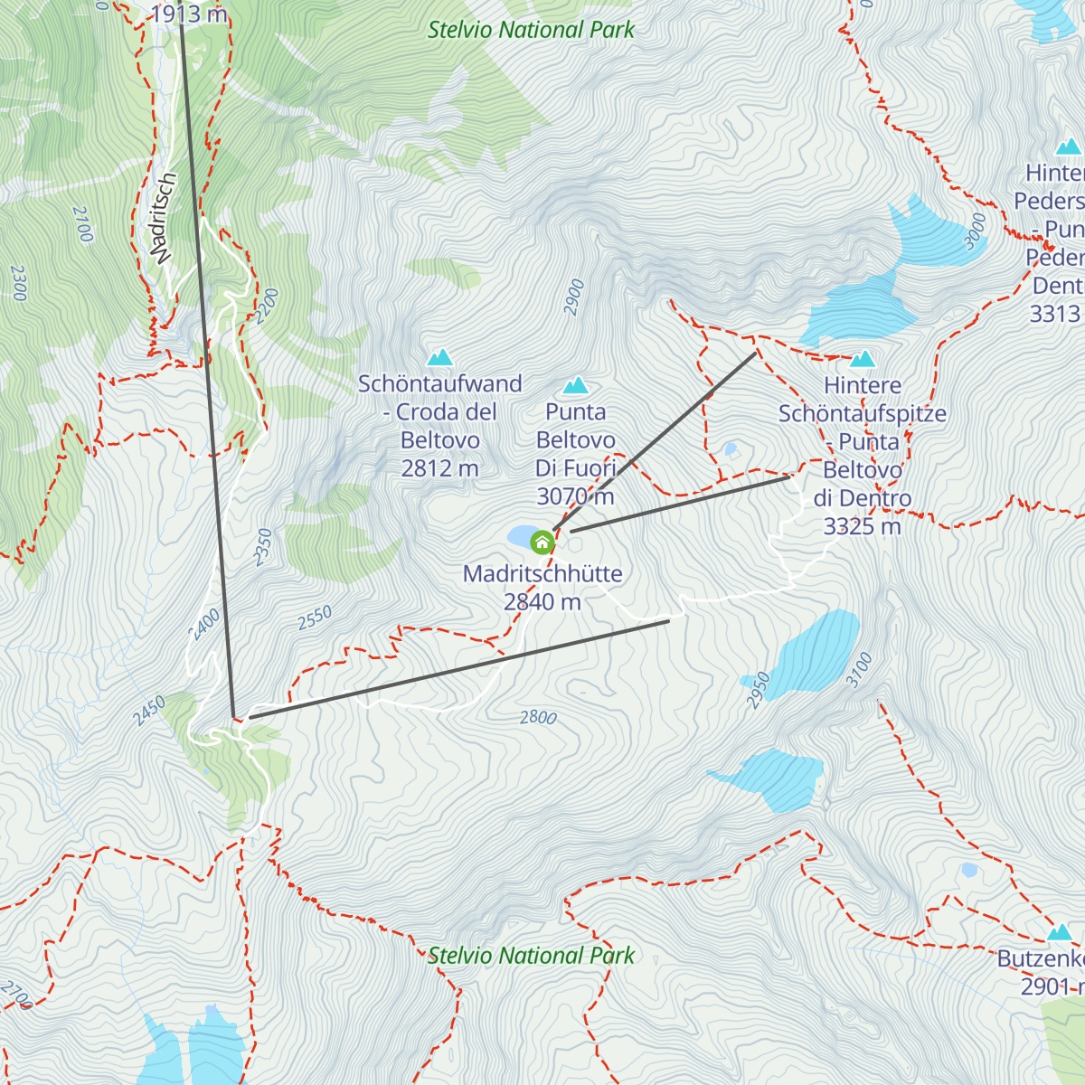 Madritschhütte map