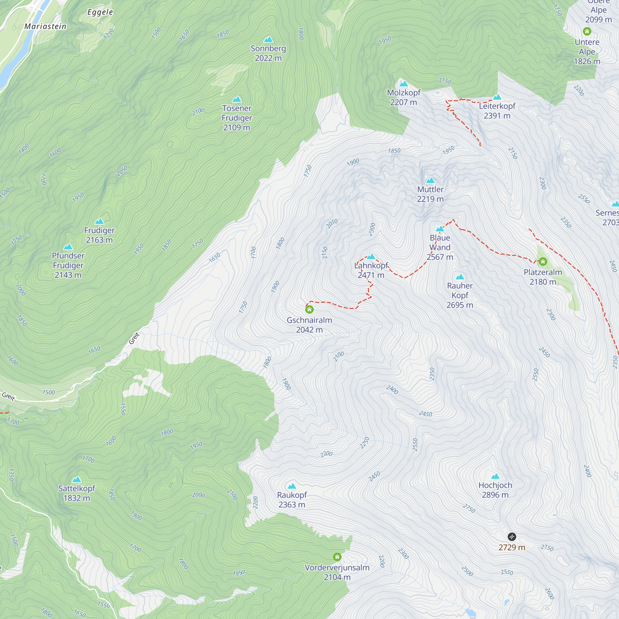 Gschnairalm map