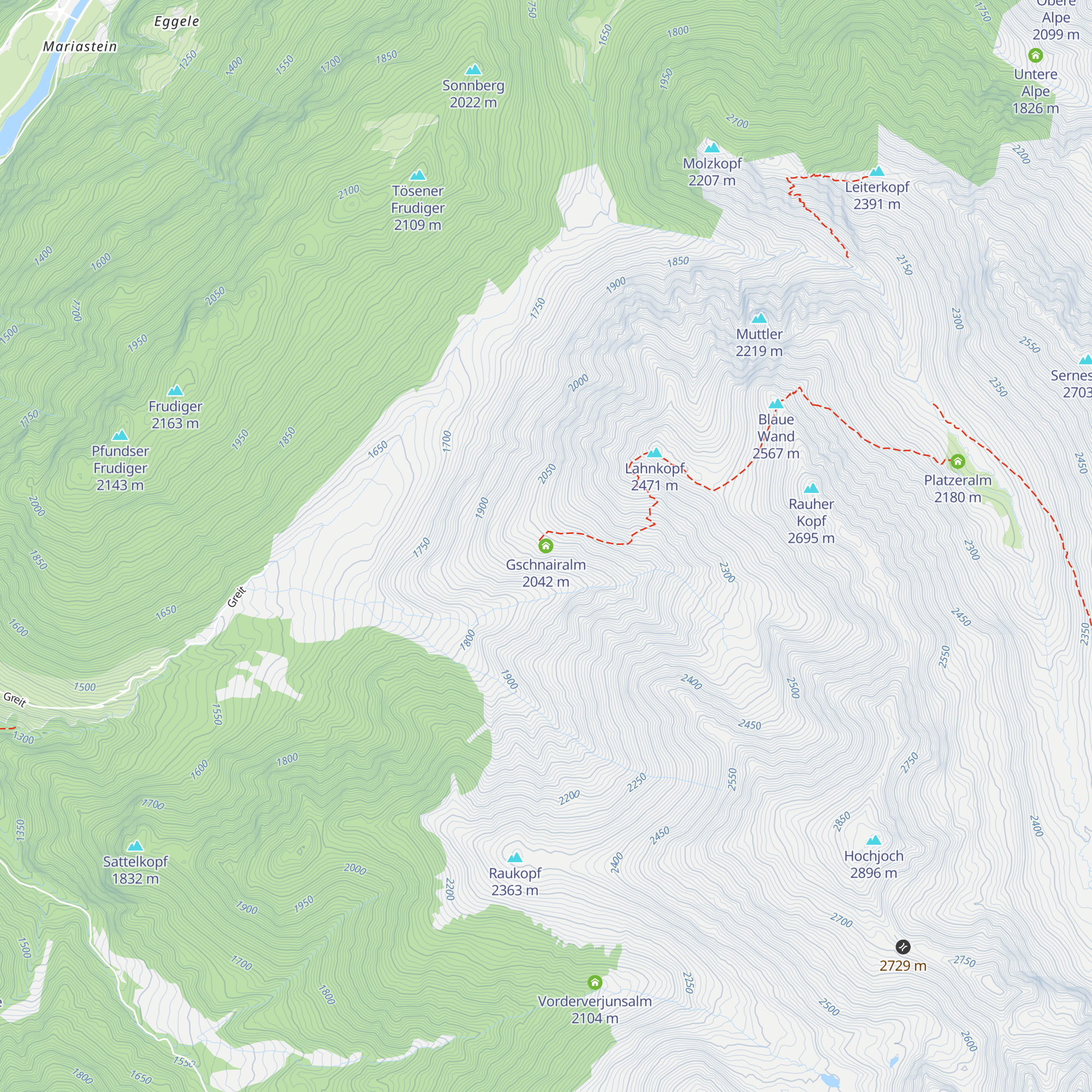 Gschnairalm map