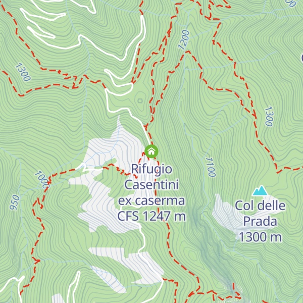 Map of Rifugio Casentini ex caserma CFS