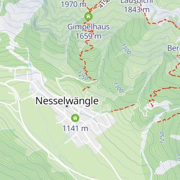 Map of Talstation Tannheimer Hütte