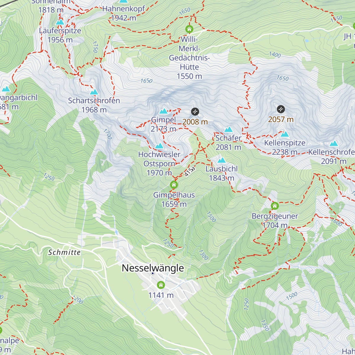 Gimpelalpe map