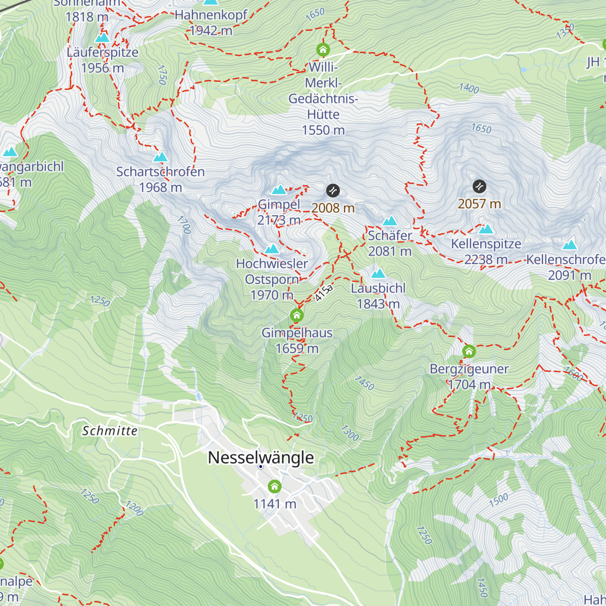 Gimpelalpe map
