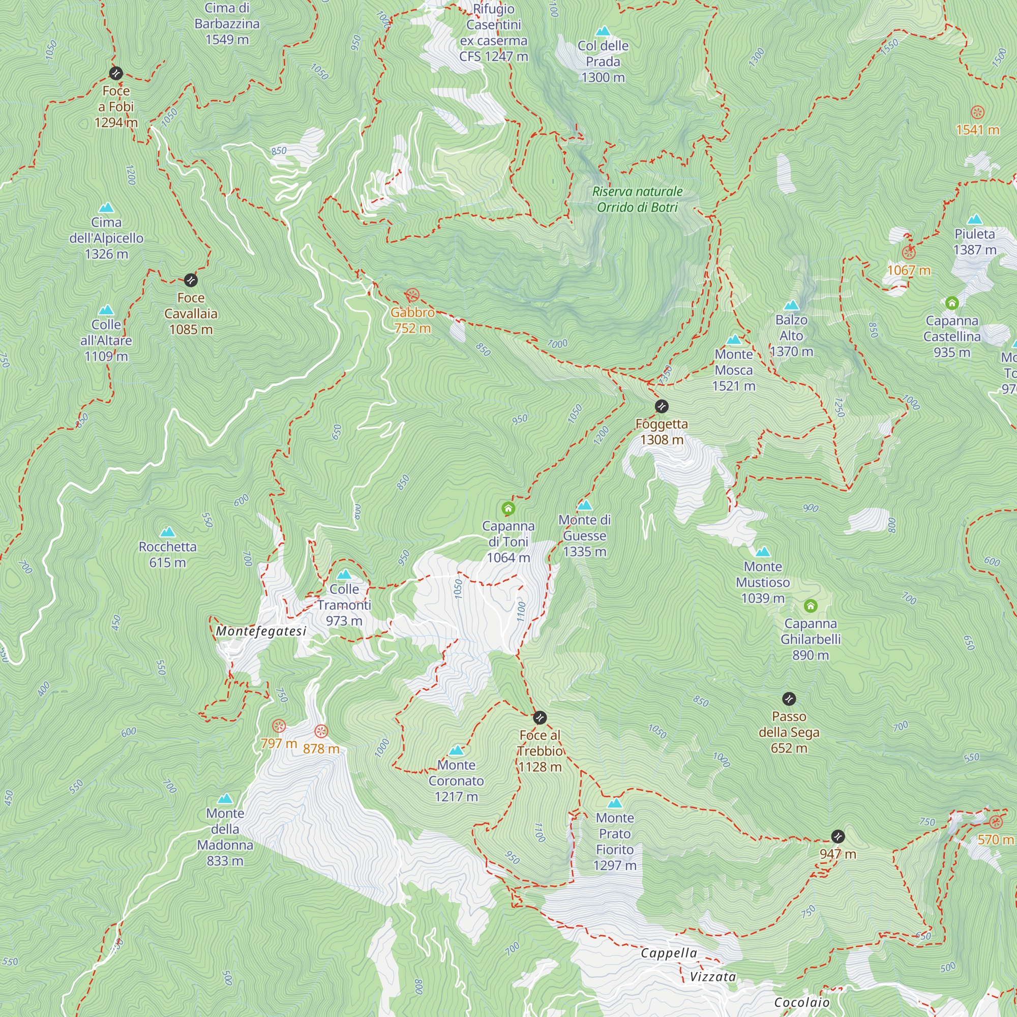 Capanna di Toni map