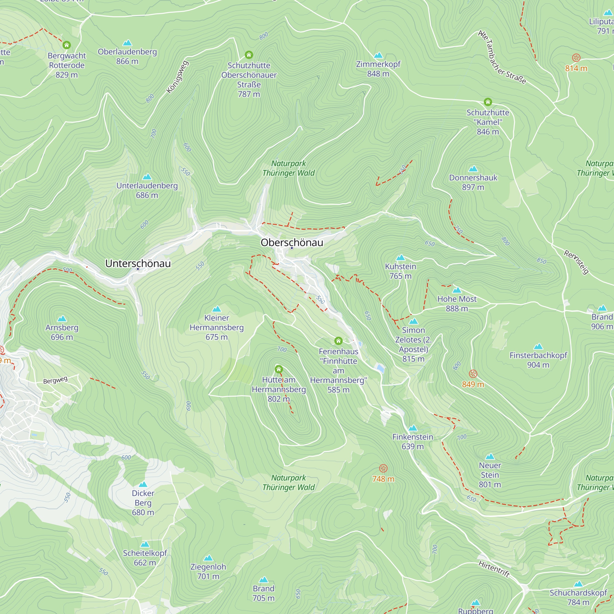 Ferienhaus "Hütte am Hermannsberg" map