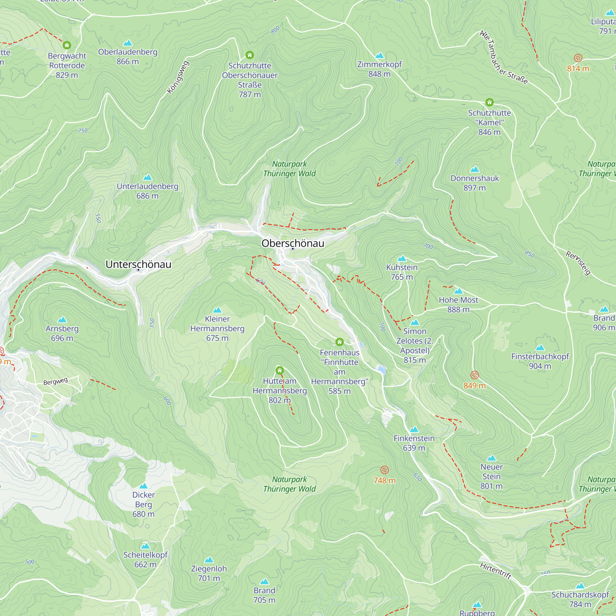 Ferienhaus "Hütte am Hermannsberg" map