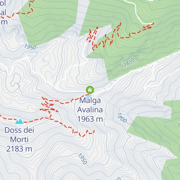 Map of Malga Avalina