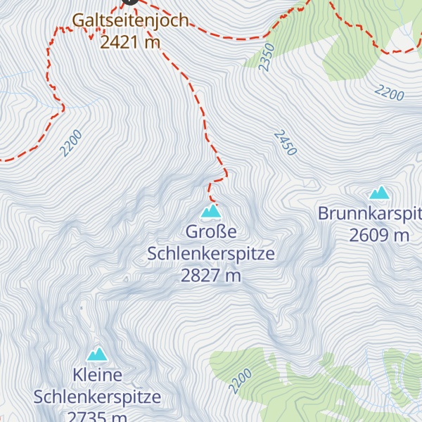 Map of Große Schlenkerspitze