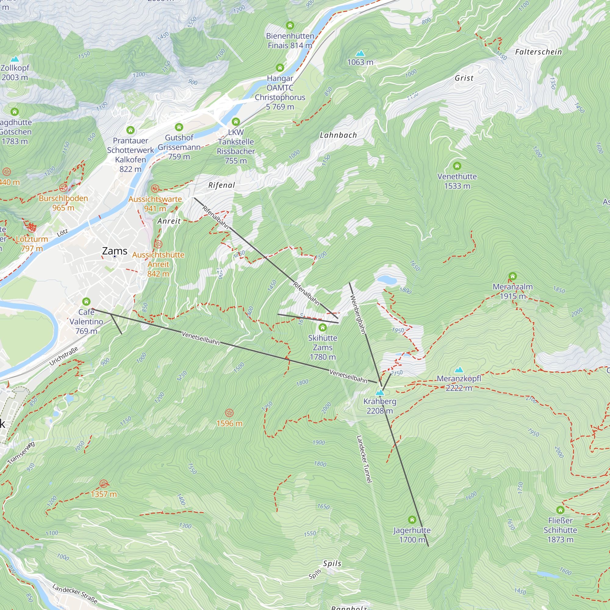 Kappacherhütte map