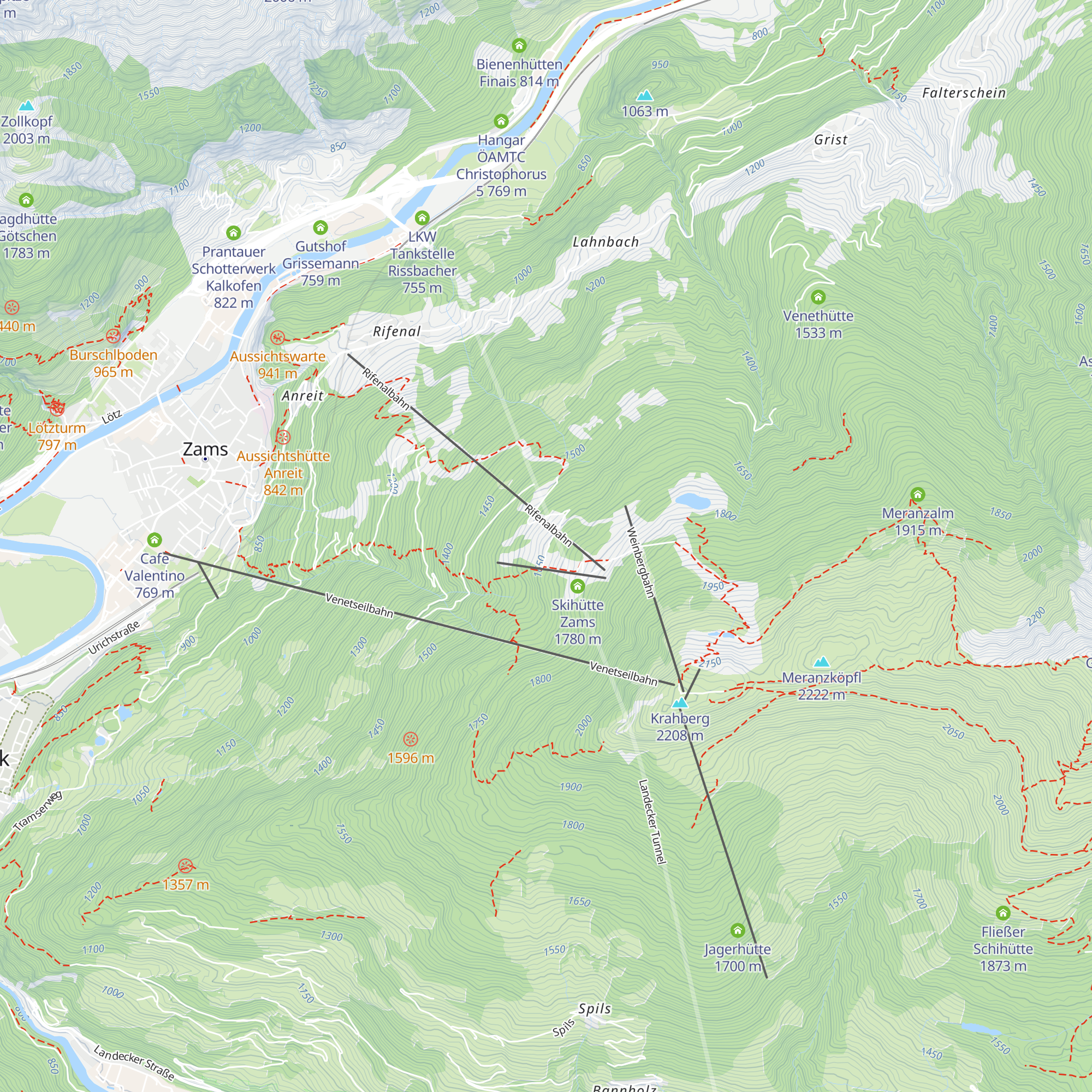 Kappacherhütte map