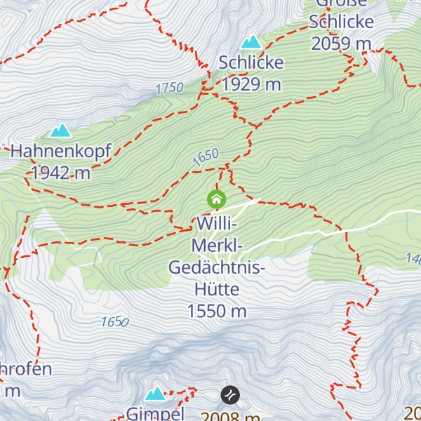 Map of Füssener Hütte