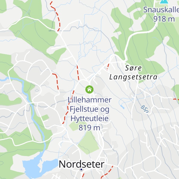 Map of Lillehammer Fjellstue og Hytteutleie