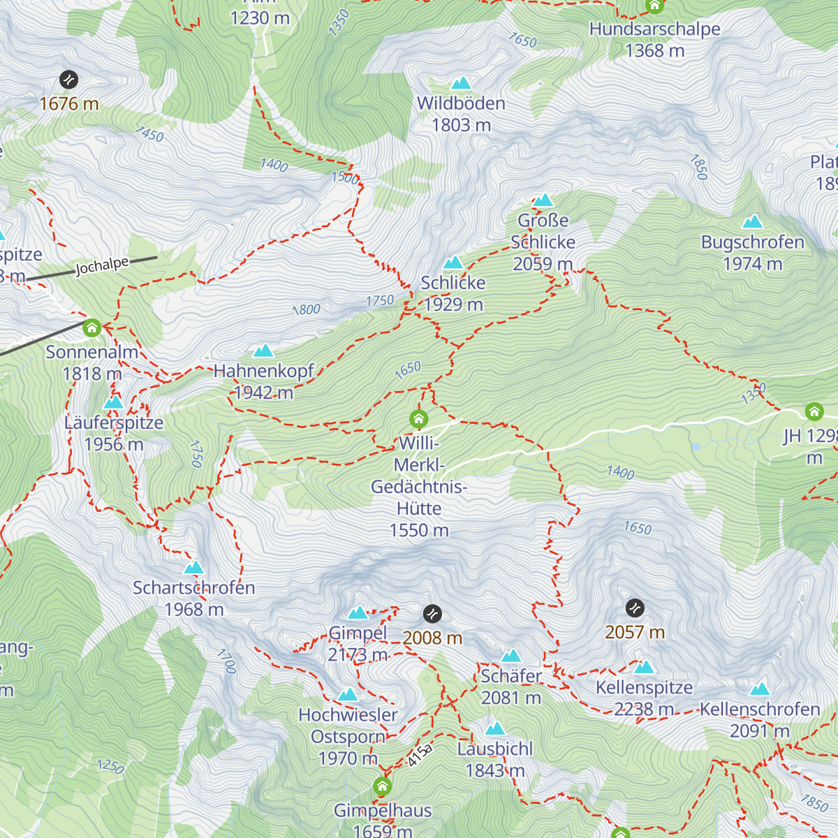 Willi-Merkl-Gedächtnis-Hütte map