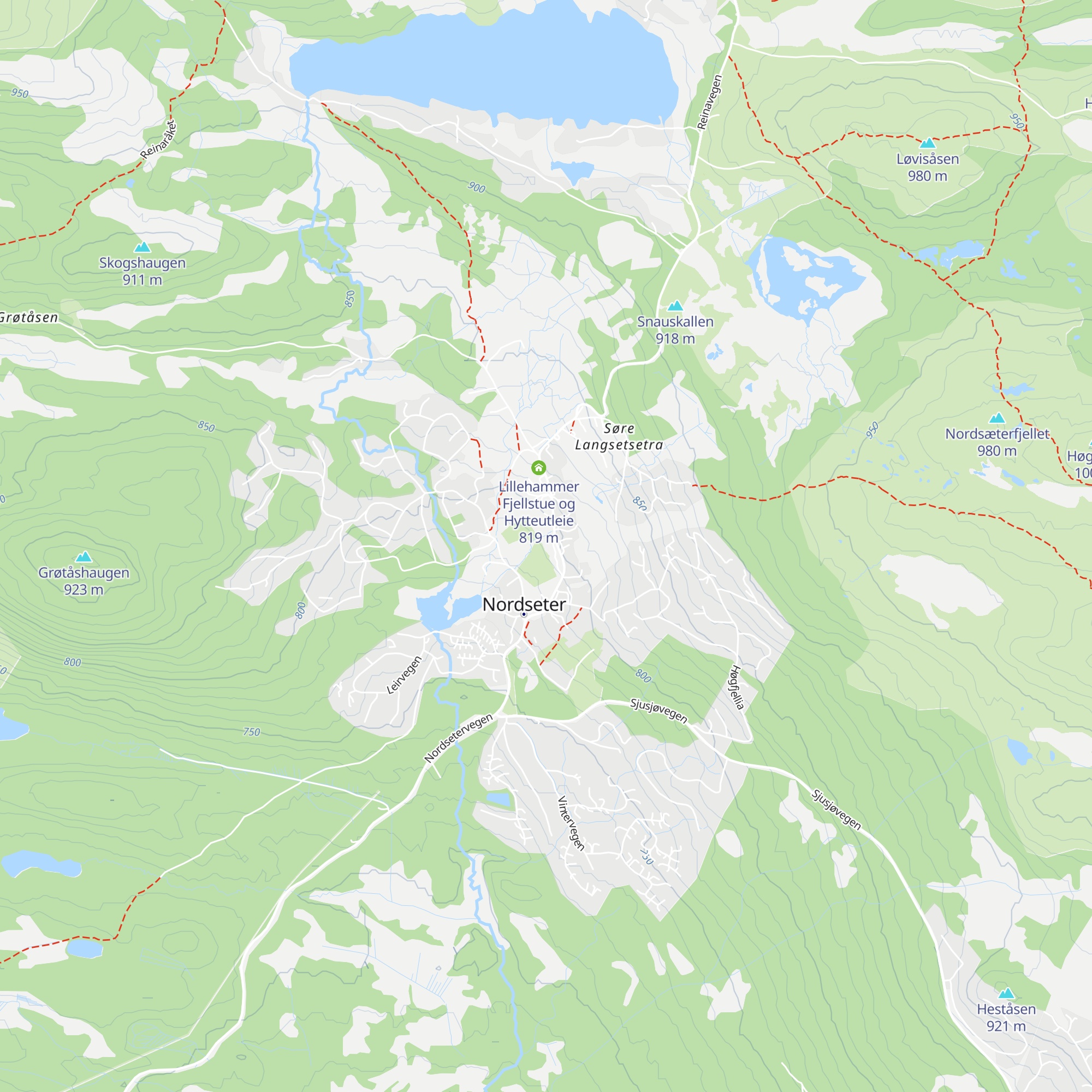 Nordseter Sportell map
