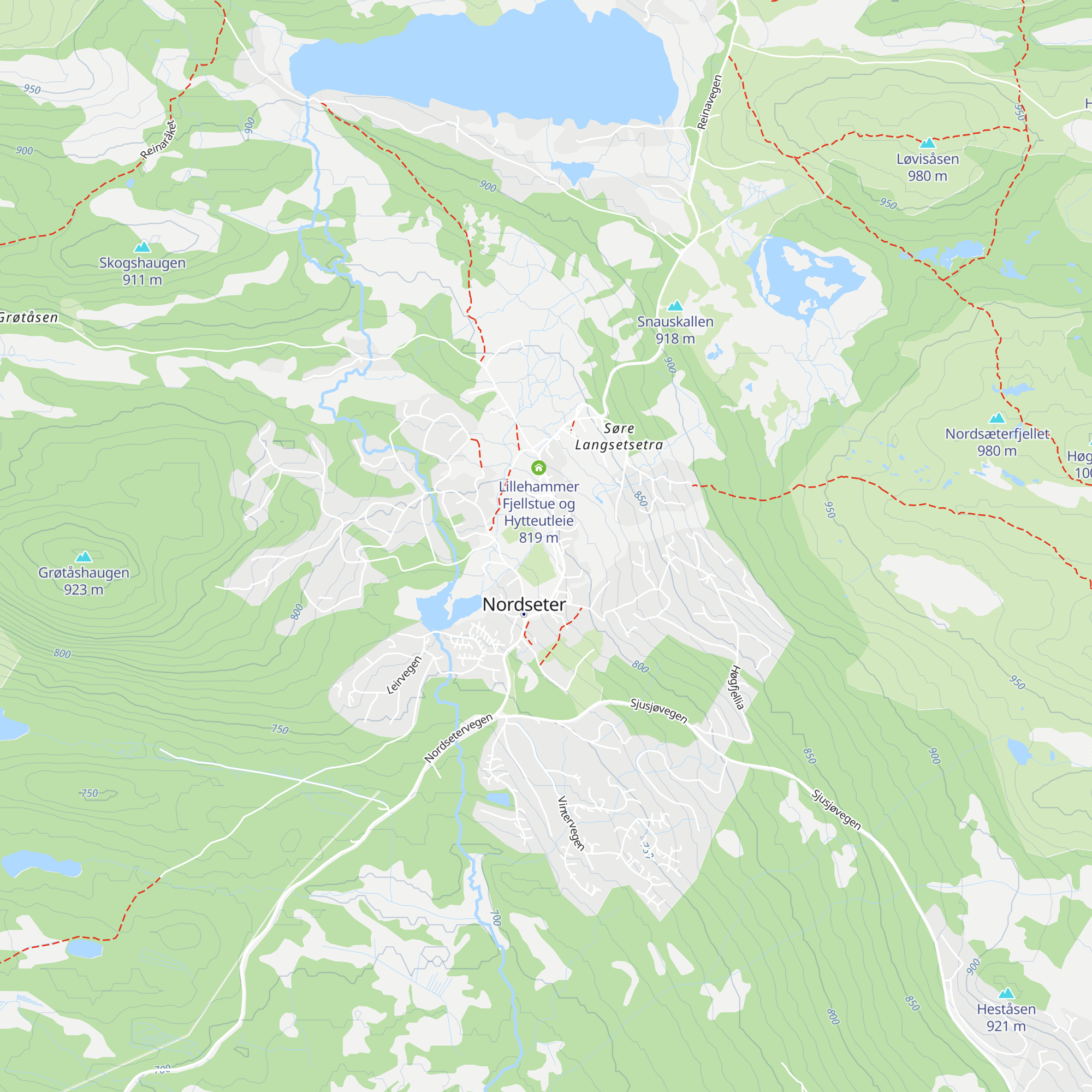 Nordseter Sportell map