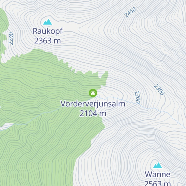 Map of Vorderverjunsalm