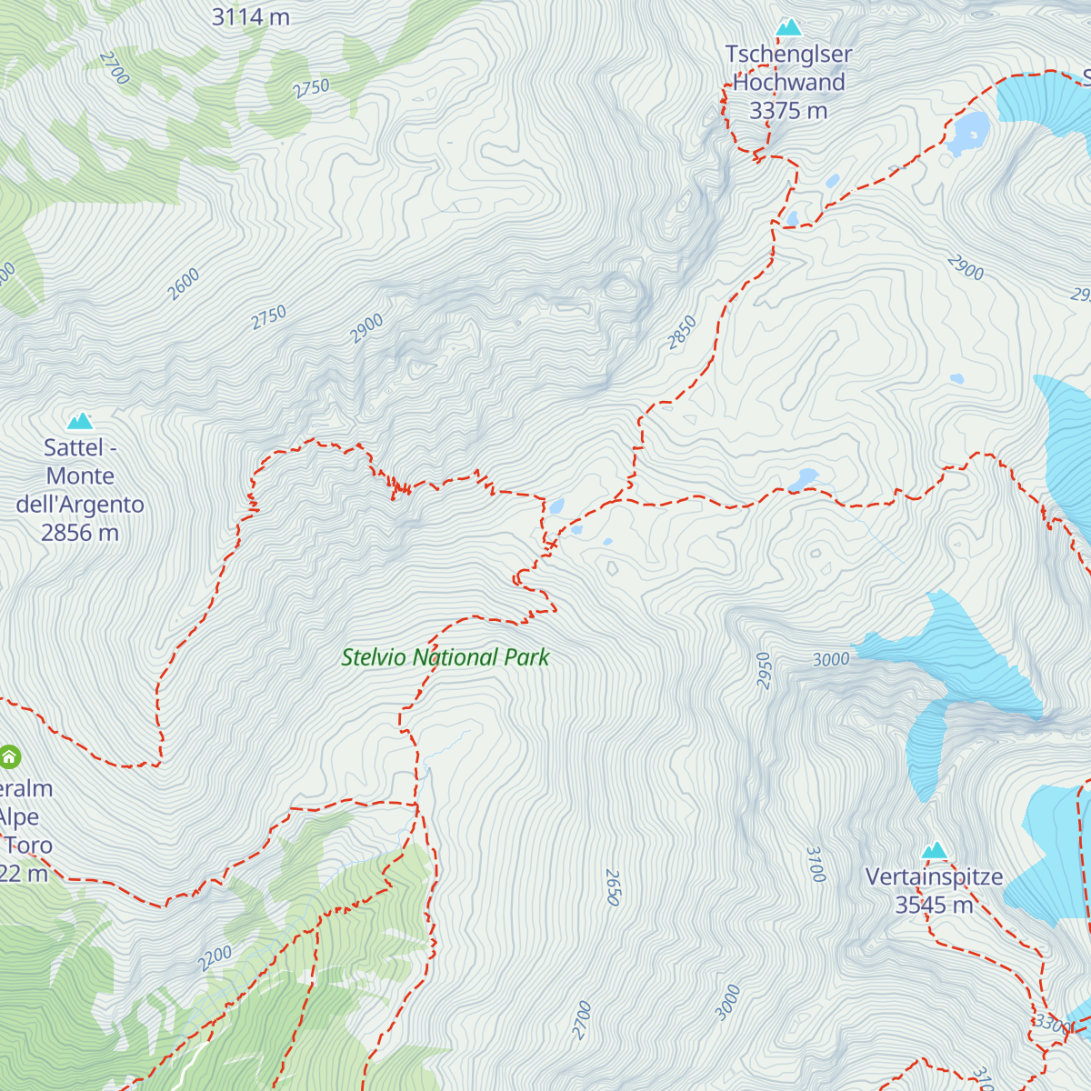 Düsseldorfer Hütte (Zaytalhütte) - Rifugio Serristori map
