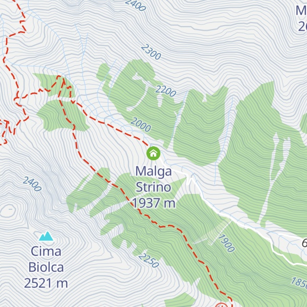 Map of Malga Strino