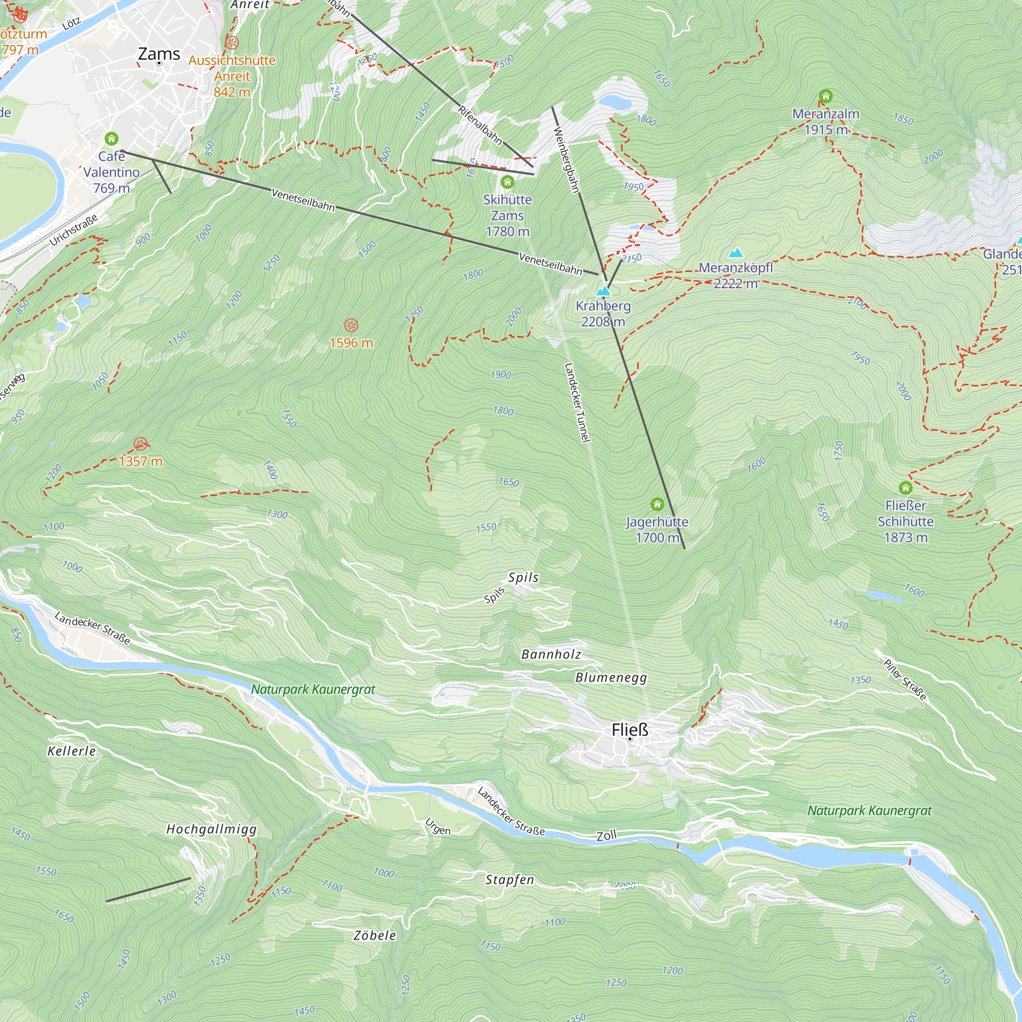 Feldstadel Pinzger Fuchsmoos map